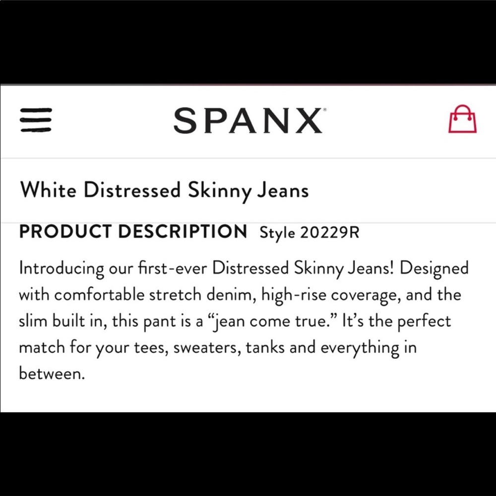Spanx distressed skinny jeans /Brand New With Tags - Picture 3 of 8